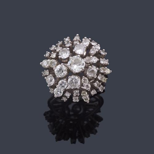 Anillo discount roseton diamantes